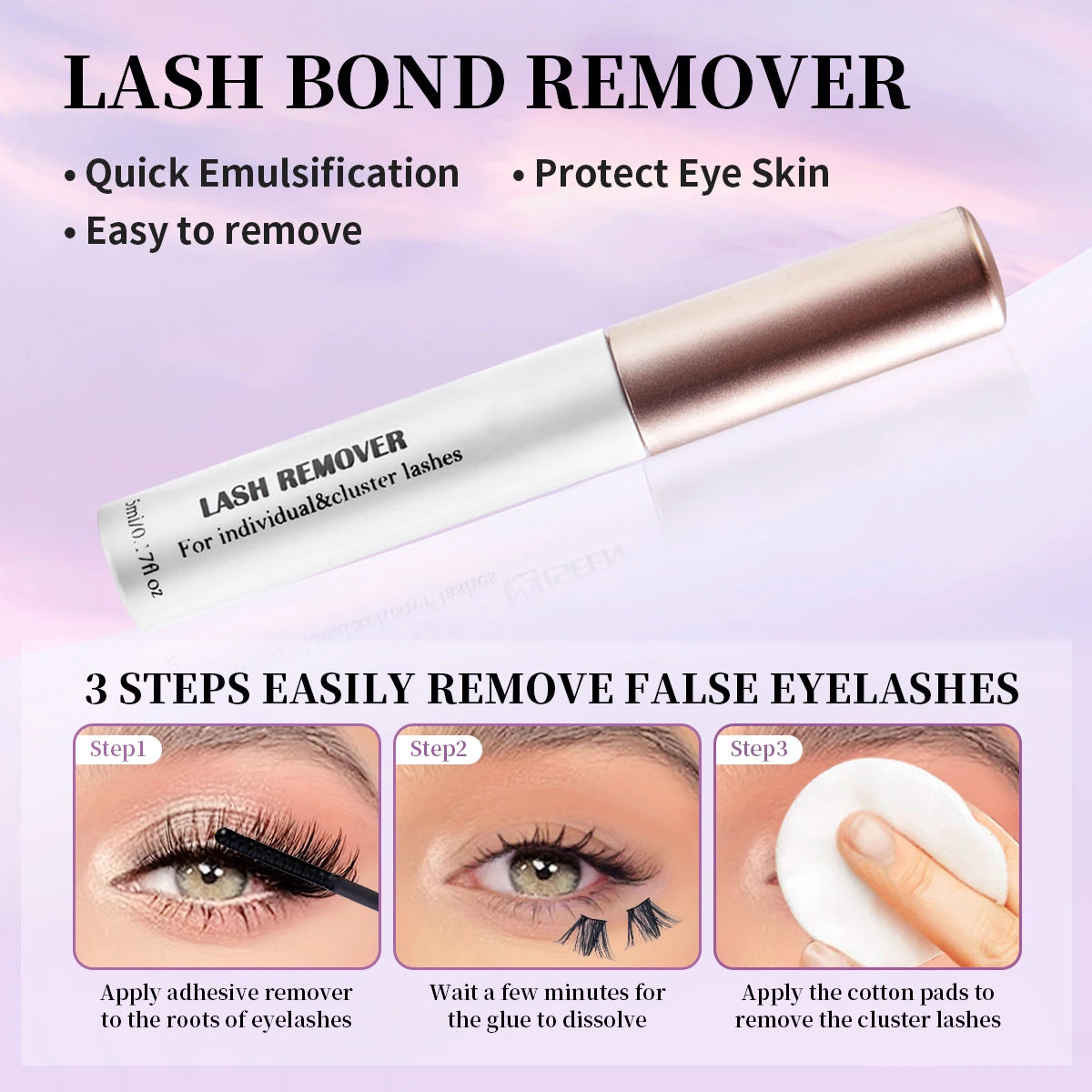 DIY Lash Extension Kit – Mix Styles Individual Lash Clusters with Bond & Seal, Remover, Tweezers, and Lash Brush Eye Makeup Tool