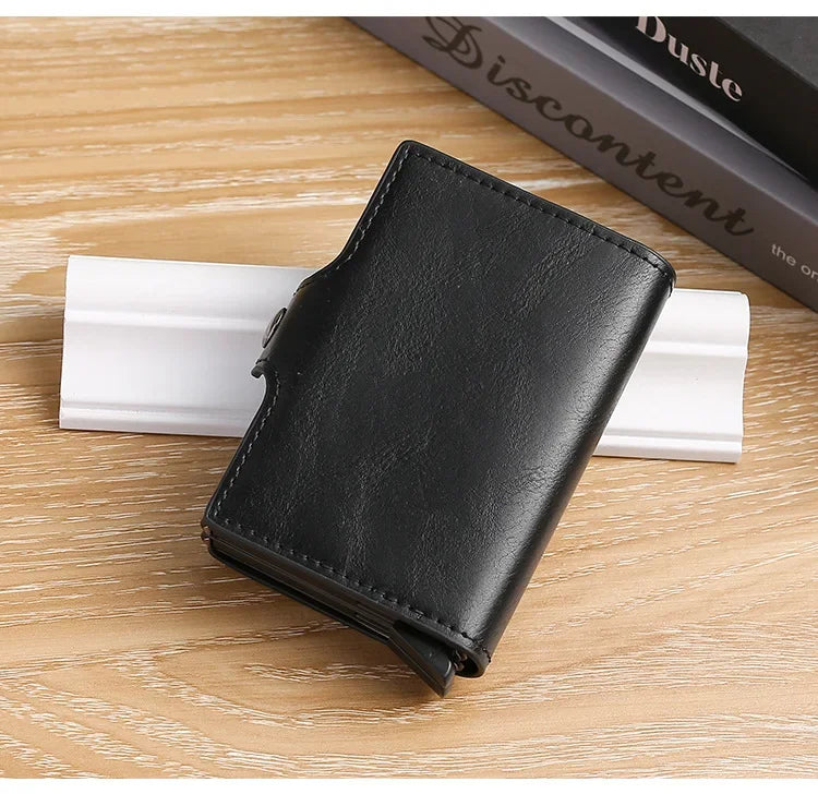 Large Capacity Double Layer RFID Blocking Carbon Fiber Wallet – Men’s Anti-Theft Credit & ID Card Holder Case