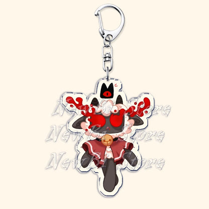 Funny Dark Video Game Sheep Keychain – Cute Lamb & Goat Bag Accessory Gamer Gift