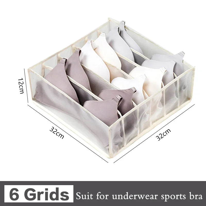 Underwear & Clothing Organizer Storage Box – Sports Bra, Socks & Panties Drawer Divider for Wardrobe & Cabinet Organization