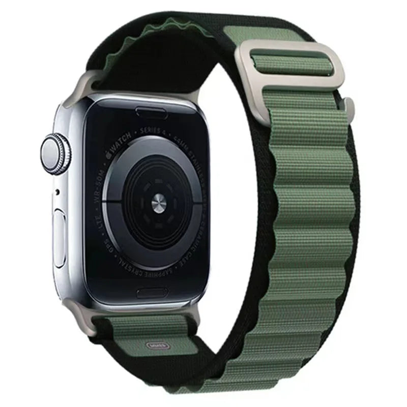 Alpine Loop Nylon Sport Strap for iWatch — Compatible with Series 4–10, 42/46/49mm Bands