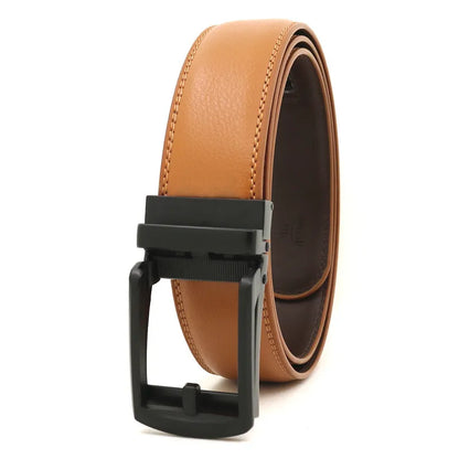 Genuine Leather Men’s Belt - Cowhide Luxury Automatic Buckle Business Casual Designer Waist Belt
