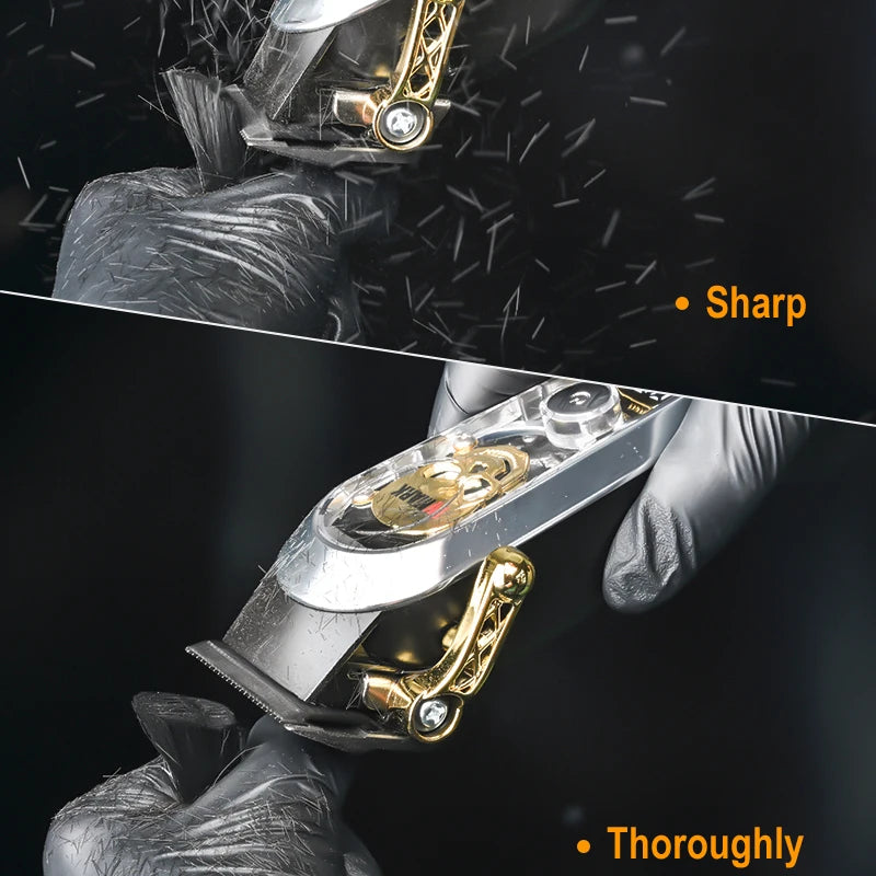 WMARK NG-130 Wireless Charging Hair Clipper – High Speed Professional Type-C Rechargeable Cutter with Charging Stand