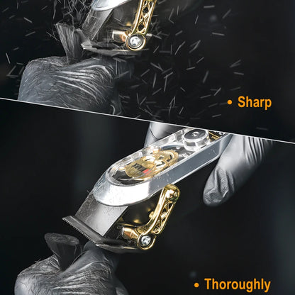WMARK NG-130 Wireless Charging Hair Clipper – High Speed Professional Type-C Rechargeable Cutter with Charging Stand