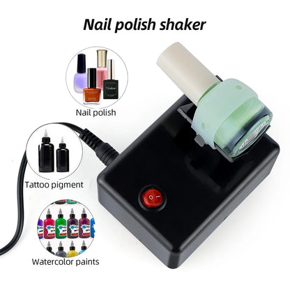 Electric Nail Polish & Tattoo Ink Shaker Mixer Machine, Anti-Caking UV Gel Paint & Pigment Bottle Mixing Device for Salon Use