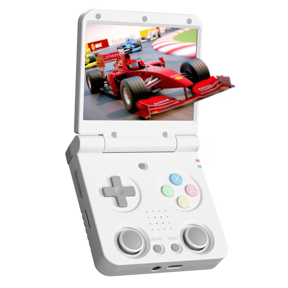 MIYOO Flip V2 Handheld Retro Game Console – 3.5'' IPS Screen, Compact & Portable Gaming Device for Travel or Gifts