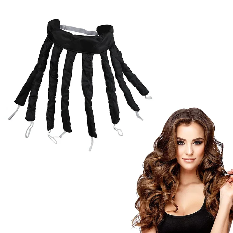 Lazy Hair Curler Headband - Heatless Curling Rod Rollers for Soft Wave Formers, Silk Ribbon Design for No Heat Curls While Sleeping