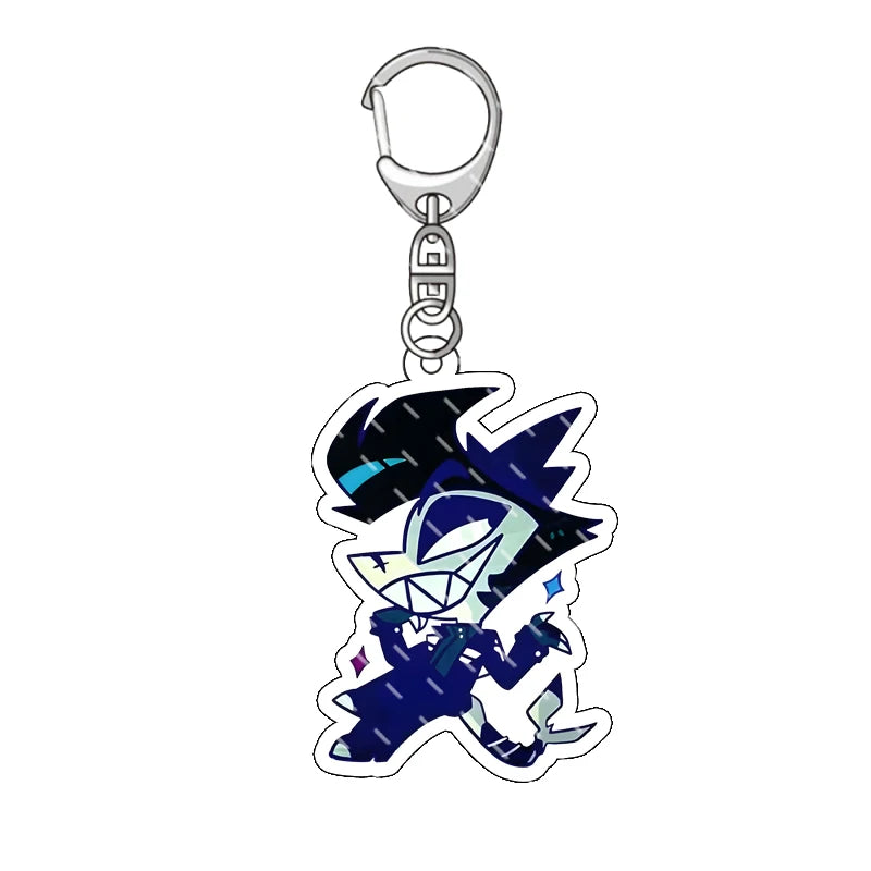 Hazbin Hotel Anime Keychain – Alastor Acrylic Figure Backpack Pendant for Fans & Gifts
