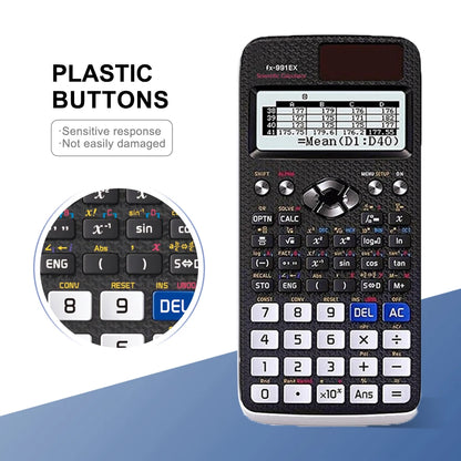 552-Function Scientific Calculator Multifunction Student Exam Calculator High-End Portable Math Learning Tool Economical Design