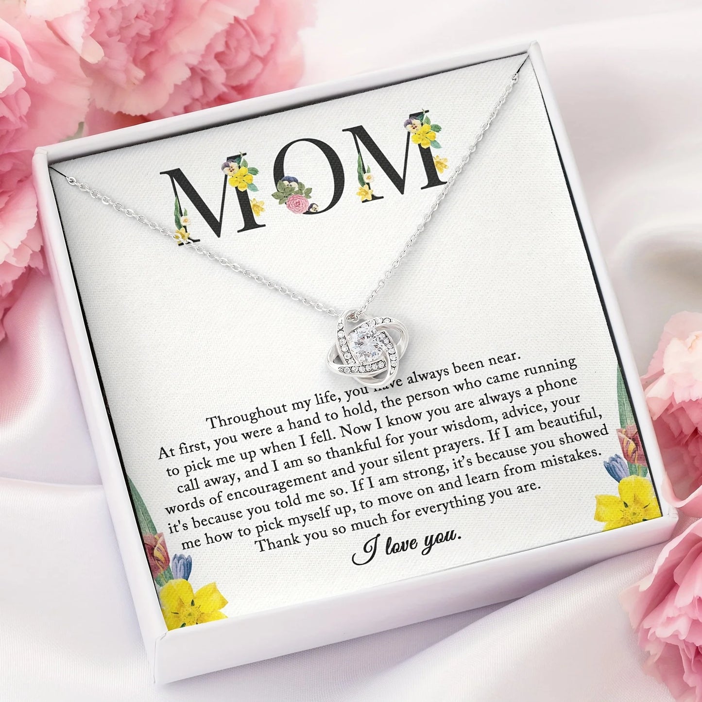 Sentimental To My Mom Necklace - Heartfelt Gift for Mom from Daughter for Birthday, Mother's Day, Christmas