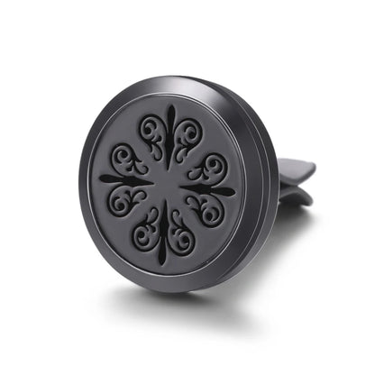 All-Black Tree of Life Car Air Freshener – Stainless Steel Aromatherapy Essential Oil Diffuser Locket Pendant