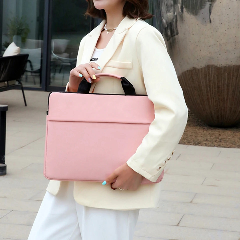Elegant Fashion Luxury Laptop Bag for Women 2023 - Office Notebook Sleeve Case - Travel Computer Handbag in Various Sizes (13.3, 14.1, 15.6, 17 Inch)