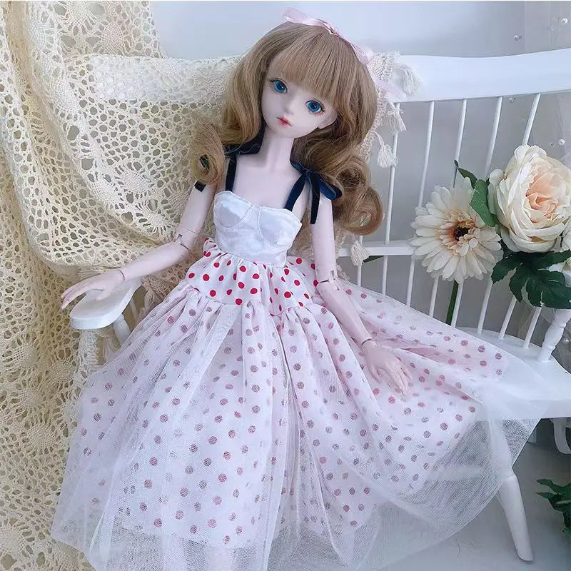 60cm BJD Doll Clothes – Cute Kawaii Outfits for 1/3, 1/4 & 1/6 Dolls, Variety of Accessories for Children’s Toys