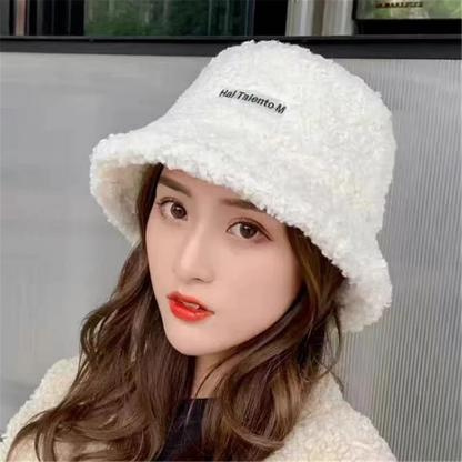 Unisex Winter Fleece Bucket Hat – Warm Cold-Resistant Fashionable Fisherman Cap with Sunshade
