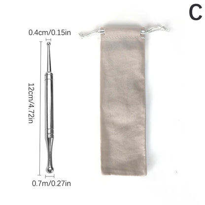 Manual Acupuncture Pen with Terahertz Energy Stone | Trigger Point Massager Stick for Face & Body Relaxation