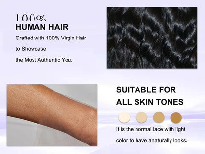 250% HD Remy 13x6 Body Wave Lace Front Wig – 30/40 Inch Pre-Plucked Transparent Brazilian Lace Frontal Human Hair Wig for Women