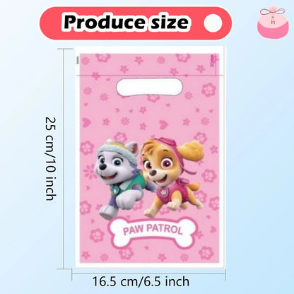 PAW Patrol Birthday Party Gift Bags – Pink Dog Themed Candy & Goodie Bags for Kids, Baby Shower & Party Supplies Treat Packaging