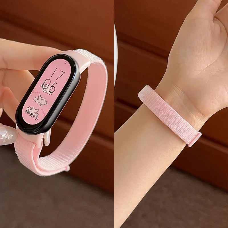 Nylon Sport Loop Strap for Xiaomi Mi Band 9 8 NFC – Replacement Wristband for Mi Band 7 6 5 4 3