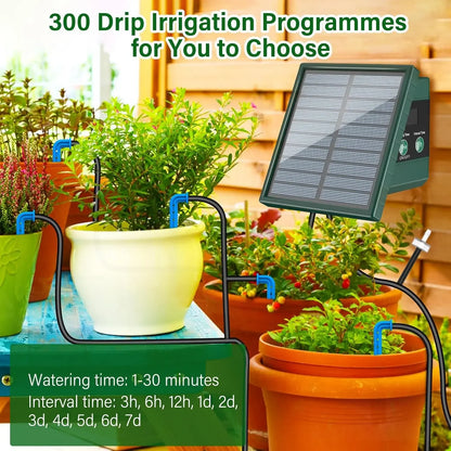 Solar Automatic Drip Irrigation System for Garden & Balcony – DIY Outdoor Watering Kit with Drip Hose