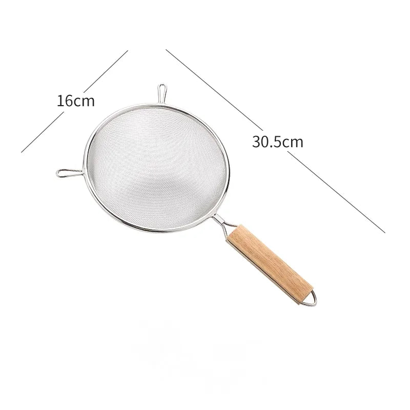 1–3pcs Stainless Steel Kitchen Flour & Juice Sieve – Handheld Mesh Strainer for Baking, Soy Milk & Oil