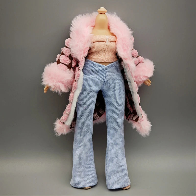 Handmade Doll Dresses & Shoes – Outfit for 28cm High School Dolls with Big Eyes & Long Eyelashes, Perfect Birthday Gift