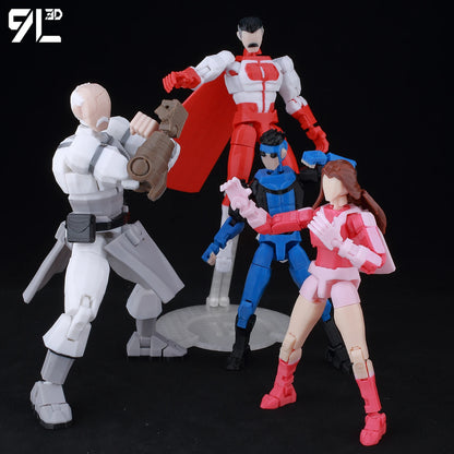 9L3D Lucky 13 Invincible Boy Eve Action Figure — 3D Printed Anime Model, Multi-Jointed Poseable Collectible Toy Gift for Fans