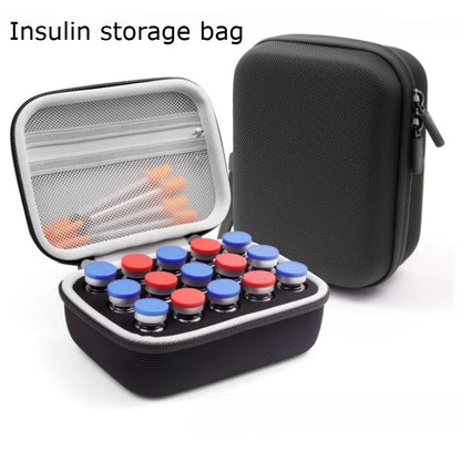 10ml Insulin Vial Storage Case – Waterproof EVA Large Capacity Organizer for Diabetics, Protective Travel Insulin Bottle Holder