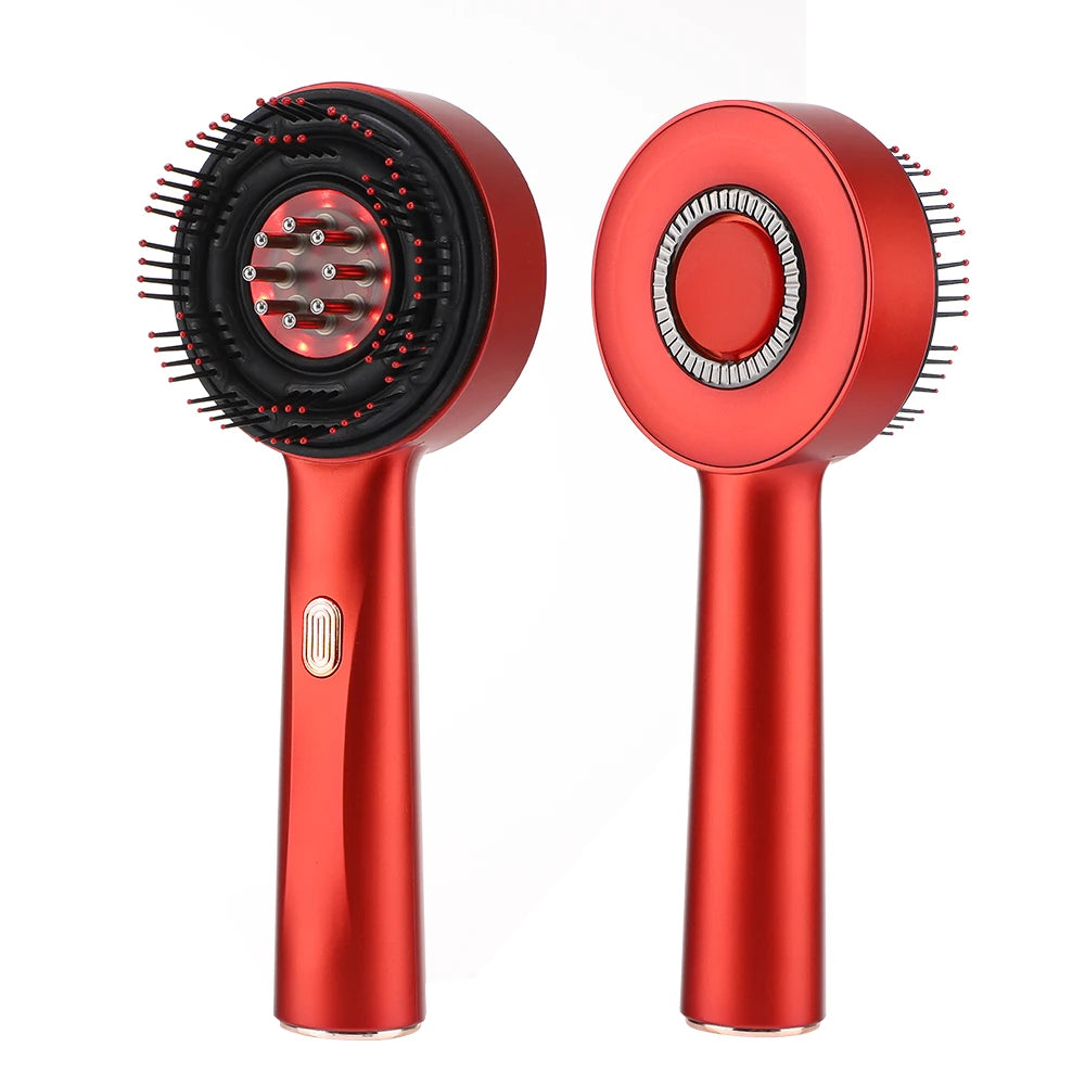 Electric Hair Regrowth Brush – Infrared Light Scalp Massager Comb, Anti-Hair Loss & Acupoint Therapy Scrubber