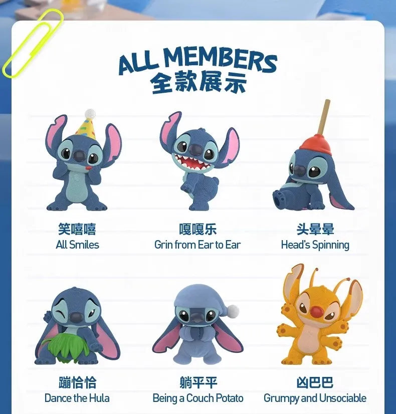 Original Pop Mart Stitch Little Emotion Series Blind Box – Stitch & Lilo Anime Figure, Mystery Box Collectible, Trendy Room Decor & Gift