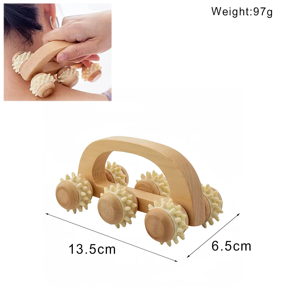 Wooden Lymphatic Drainage & Anti-Cellulite Massage Tools – Gua Sha for Body Shaping & Sore Muscle Relief