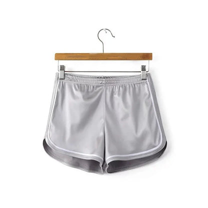 Women’s Summer Silk Slim Fit Beach Casual Shorts – New 2023 White Edge Hot Style Lightweight Summer Short Pants for Women