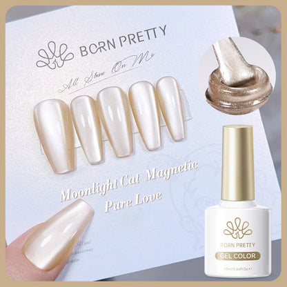 BORN PRETTY Cat Magnetic Gel Nail Polish 117 Colors 10ml Full Coverage Semi-Permanent Soak-Off Nail Varnish for Salon Manicure Glitter Cat Eye Nails