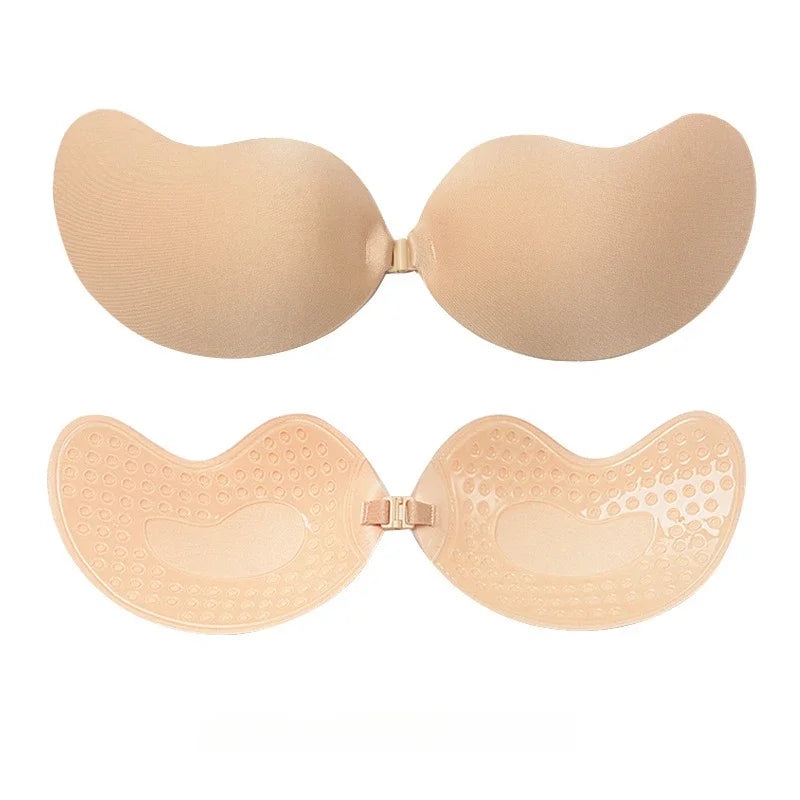 Invisible Nude Push-Up Bra Stickers – Silicone Chest Pasties for Women Wedding Lingerie