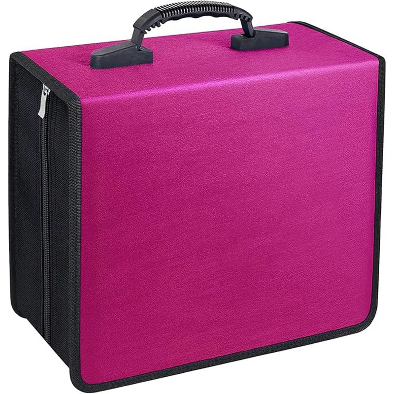 400-Disc CD & DVD Storage Case - Heavy-Duty Zipper Media Organizer Binder for Home, Car & Travel
