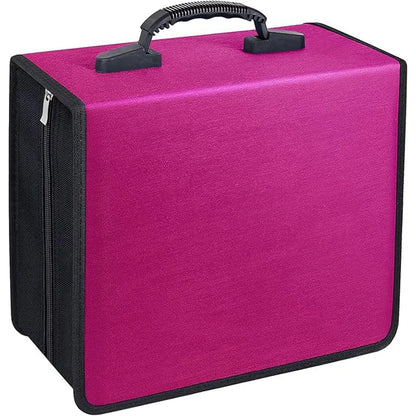 400-Disc CD & DVD Storage Case - Heavy-Duty Zipper Media Organizer Binder for Home, Car & Travel