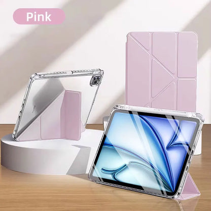 Smart Case with Pen Holder for iPad Air 5/6, Pro 11/12.9, Mini 6/7 – Compatible with 9.7" to 13" Models