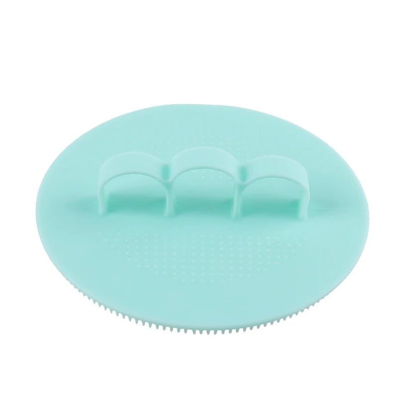 Silicone Body Scrubber with Natural Bristles – Skin Exfoliating Shower Sponge & Bath Brush
