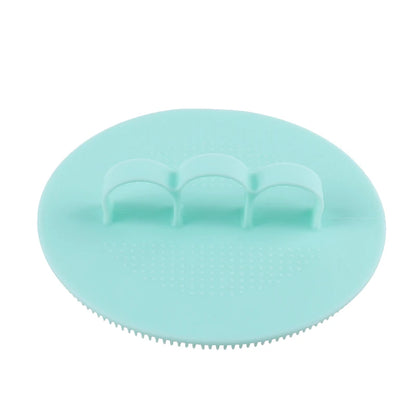 Silicone Body Scrubber with Natural Bristles – Skin Exfoliating Shower Sponge & Bath Brush