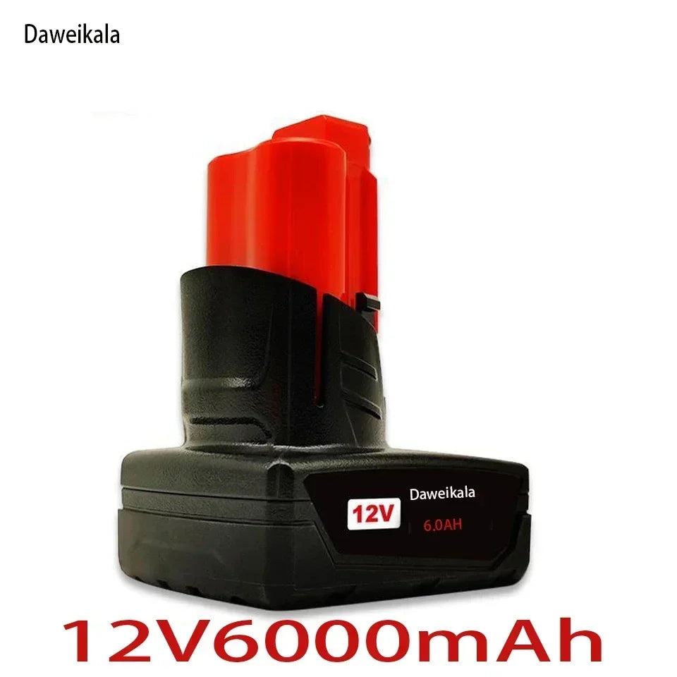 TURPOW 12V 6000mAh Rechargeable Battery for Milwaukee M12 Tools – Compatible with 48-11-2401, 48-11-2402, 48-11-2411, MIL-12A-L