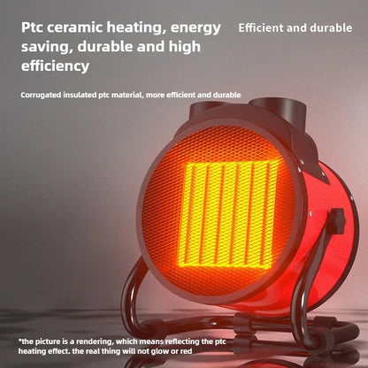 2000W Portable Electric Space Heater - Adjustable Thermostat, 2 Heat Settings, Fan Mode & Overheat and Tip-Over Protection