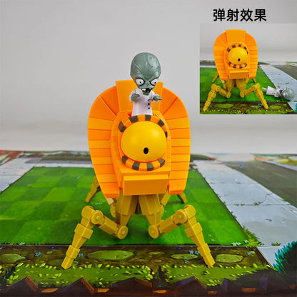 Plants vs Zombies Gatling Pea Shooter & Egyptian Zombie Toy Set – Full Game Scene Figures for Kids Gift