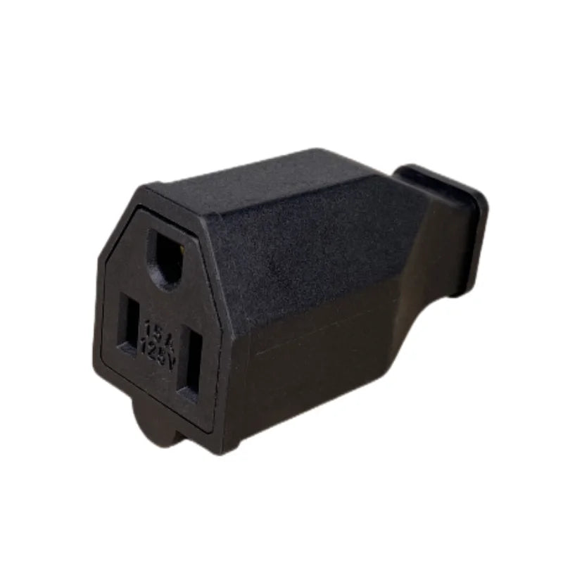 US 3-Pin Industrial AC Power Plug - 15A Rewireable Male Electrical Connector for Extension Cords and Outlets