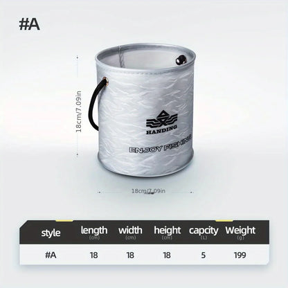 Portable 10L Fishing Bucket with Rope - Camping, Traveling, Hiking, Boating, Gardening Essential