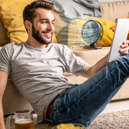 GAIATOP Mini USB Desktop Fan – Portable Quiet Cooling Fan with 3-Speed Adjustment for Home and Office Use