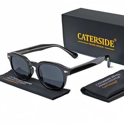 CATERSIDE Retro Small Circular Sunglasses — Luxury Punk Design Shades for Men & Women, Business & Party UV400 Eyewear
