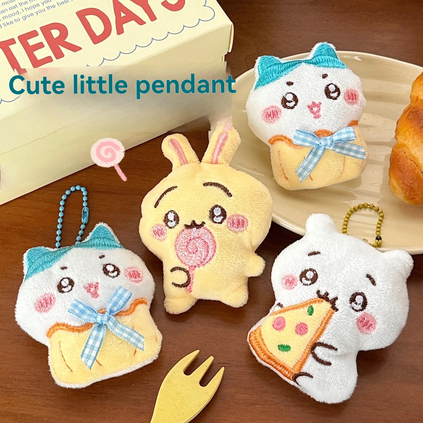 Chiikawa Plush Cartoon Pendant - 1/3PCS Cute Doll Brooch Backpack Keychain Decoration Accessories