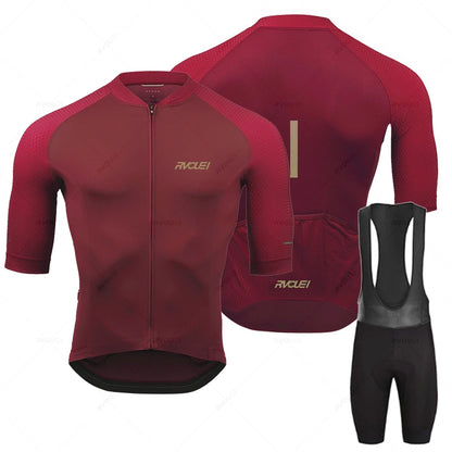 Men’s Pro Team Cycling Jersey Set - Breathable Road Bike Racing Clothing for Cycling & Training