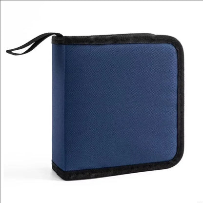 40-Disc CD & DVD Storage Case - Oxford Cloth Organizer Bag with Disc Booklet Holder