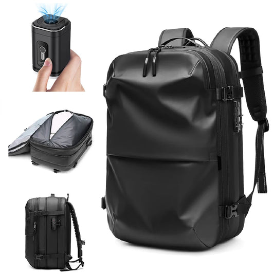 Men's Travel Backpack – Vacuum Compression, 17-Inch Laptop Backpack, Large Capacity Business & School Backpack, Expanded Hiking Bag