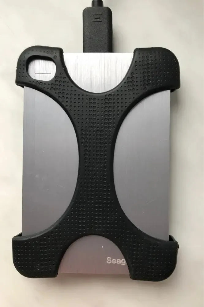 2.5" Portable External Hard Drive Case - Silicone Rubber Protective Cover with Carry Bag Retail Package